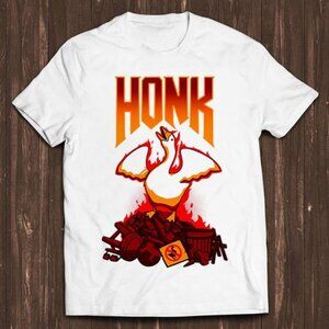 Funny Honk Goose T-Shirt – Chaotic Goose Meme Graphic Tee – Gamer Humor Shirt –